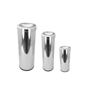 cesto inox tampa flip top