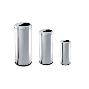 cesto inox tampa meia lua