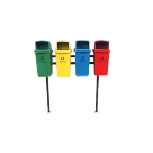 kit lixeiras seletivas tampa frontal fibra